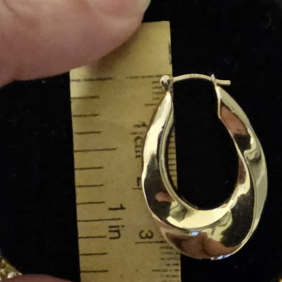 14K Gold Hoop Earrings - Picture 3 of 8